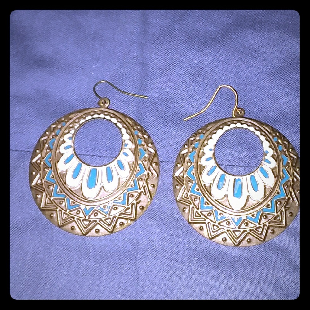 Tribal Southwestern Dangle Earrings.
